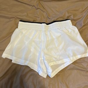 White Fablectics running shorts